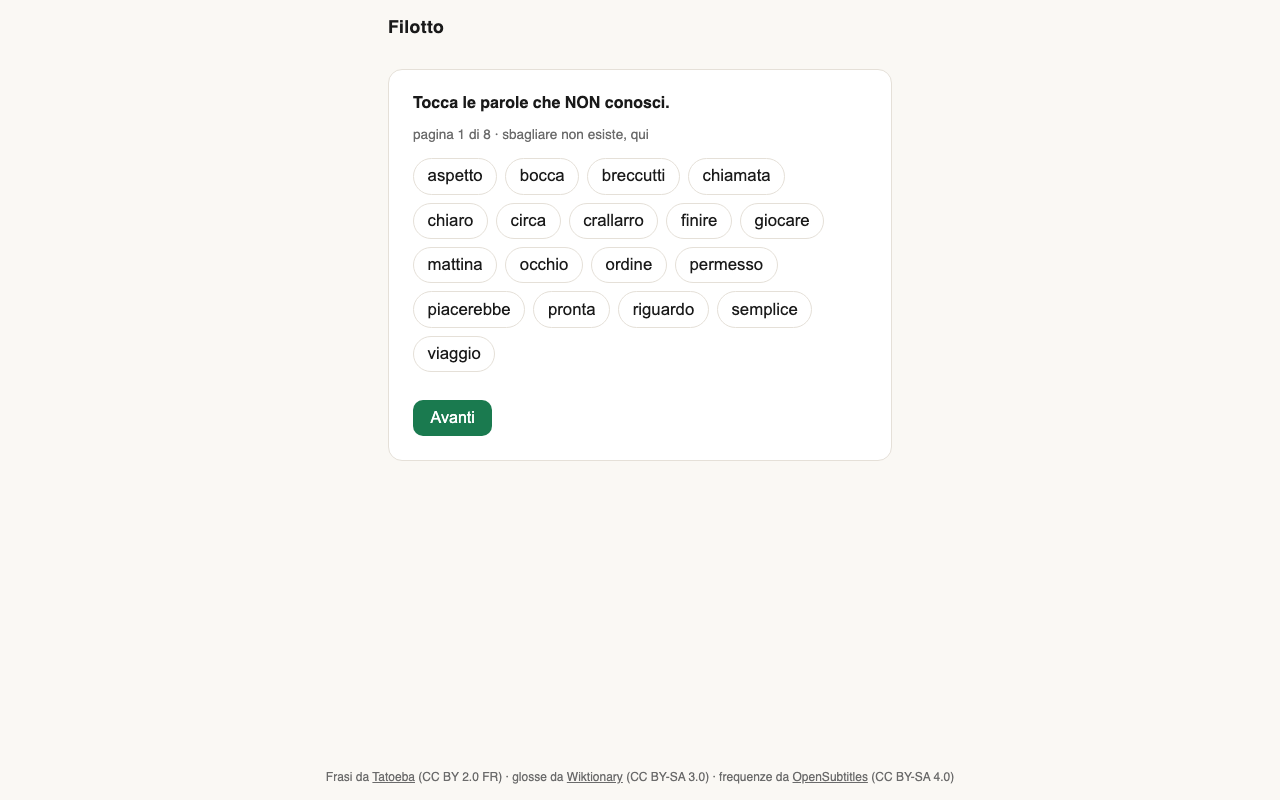 Filotto screenshot