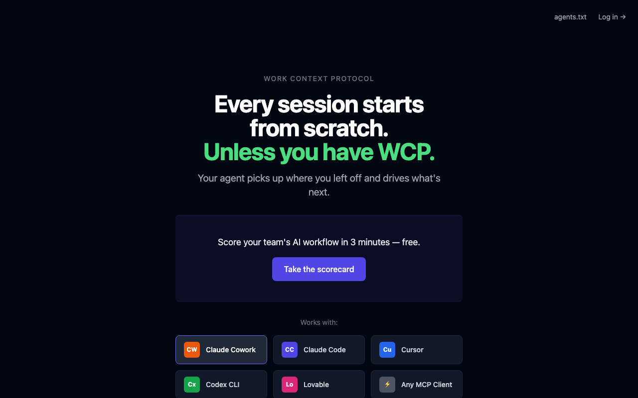 Work Context Protocol screenshot